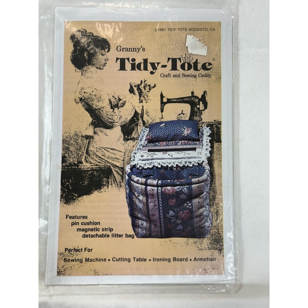 Granny’s TIDY-TOTE Craft And Sewing Caddy Pattern - Grannycore Vintage 1981